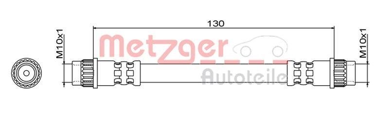 METZGER 4111837 Bremsschlauch für RENAULT HA links/rechts