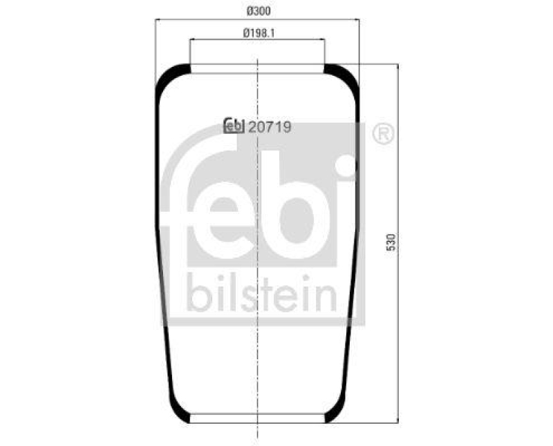 FEBI BILSTEIN 20719 Luftfederbalg ohne Kolben für DAF