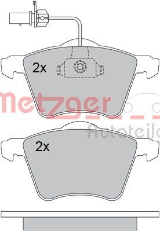 METZGER 1170261 Bremsbelagsatz, Scheibenbremse WVA 23 034