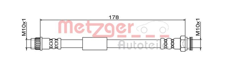 METZGER 4111843 Bremsschlauch für CITROEN/OPEL/PEUGEOT