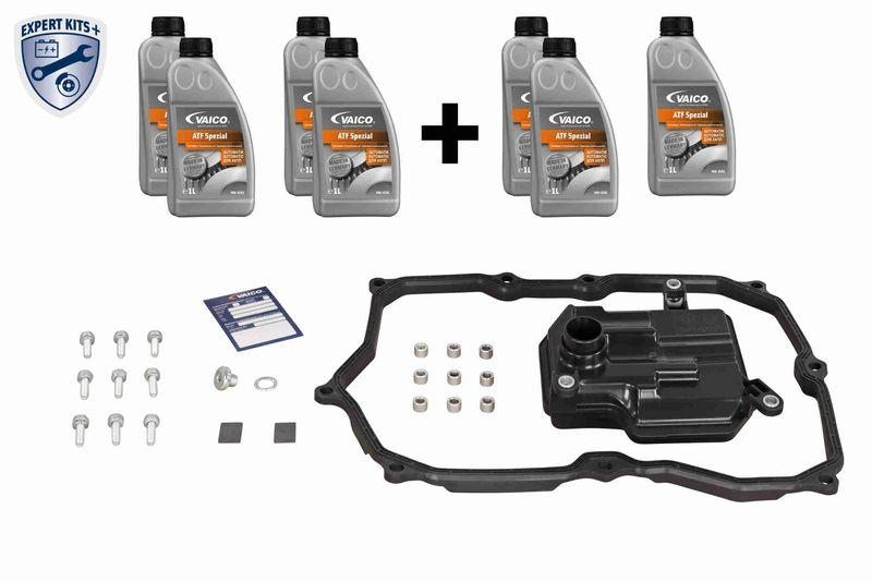 VAICO V10-7344-xxL Teilesatz, Automatikgetriebe-Ölwechsel 8-Gang (09Q / Aq450) für VW