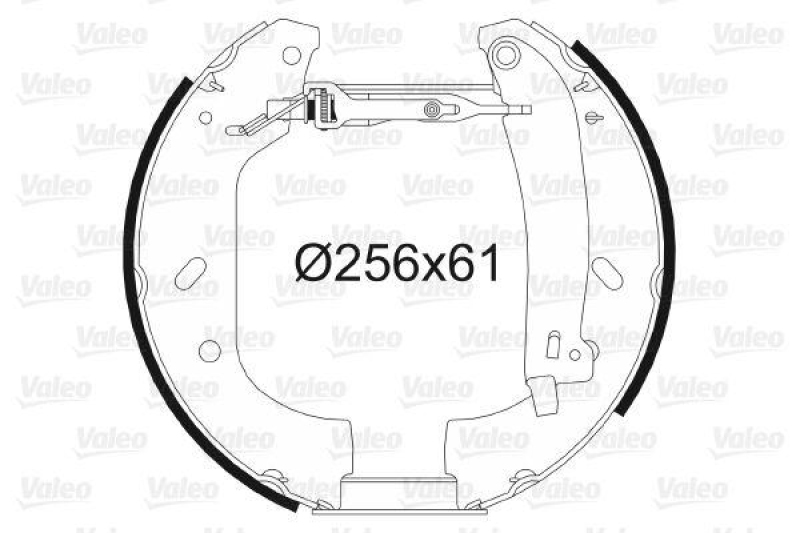 VALEO 554588 Bremsbacken-Satz-KIT