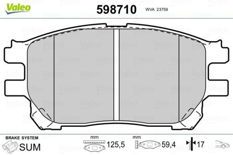 VALEO 598710 SBB-Satz PREMIUM