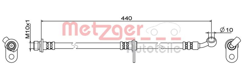 METZGER 4111846 Bremsschlauch für HONDA VA rechts