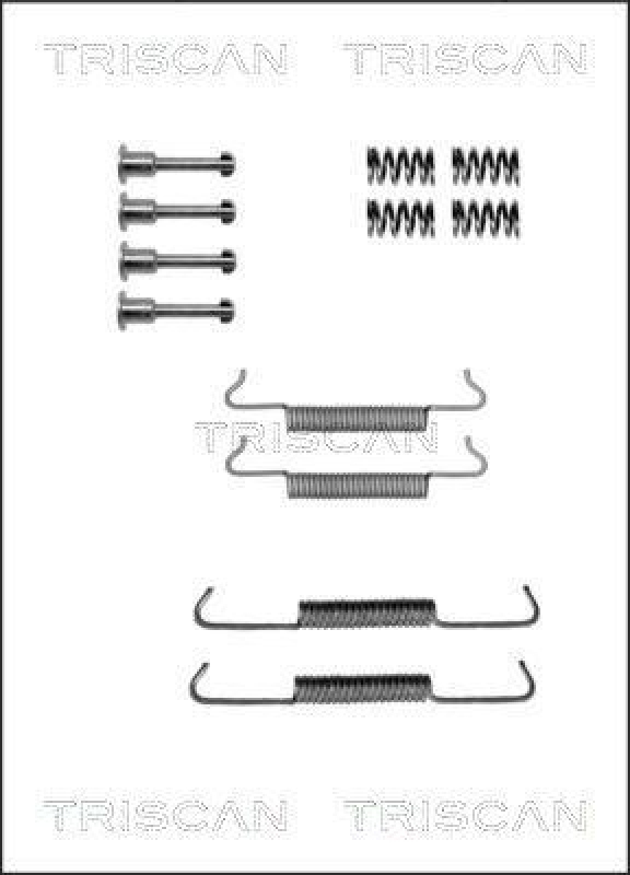 TRISCAN 8105 102589 Montagesatz F. Bremsbacken, Handbremse für Citroen, Fiat, Peugeot