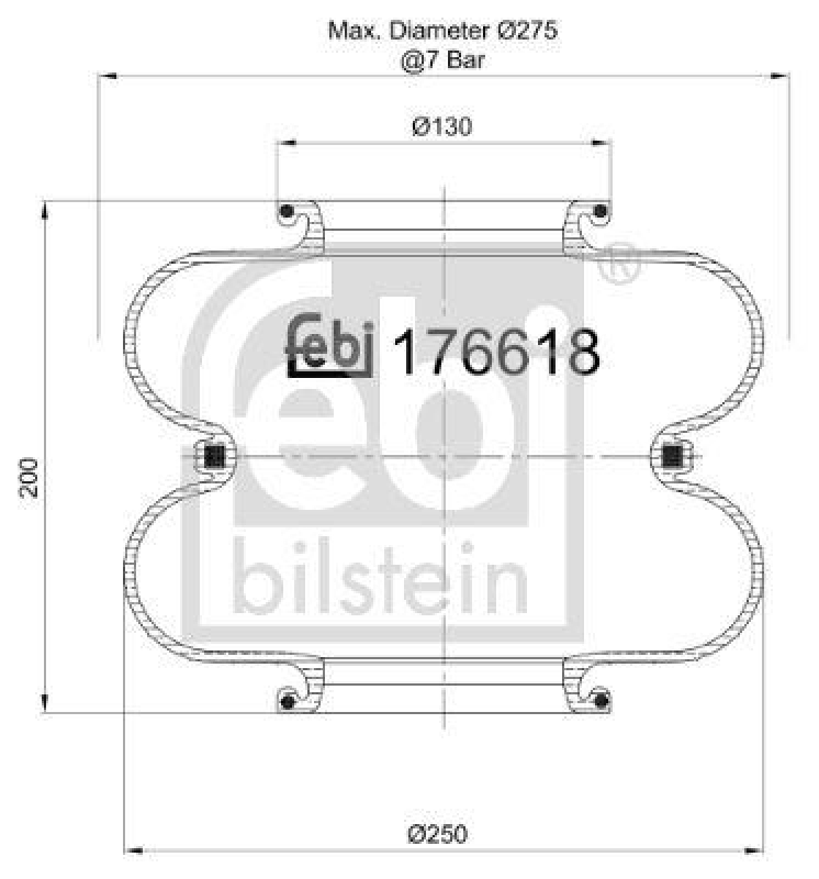 FEBI BILSTEIN 176618 Luftfederbalg für Bergische Achsen