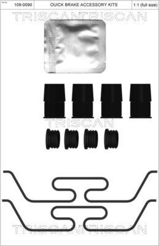 TRISCAN 8105 101678 Montagesatz, Scheibenbremsbelag für Jaguar, Land Rover, Volvo