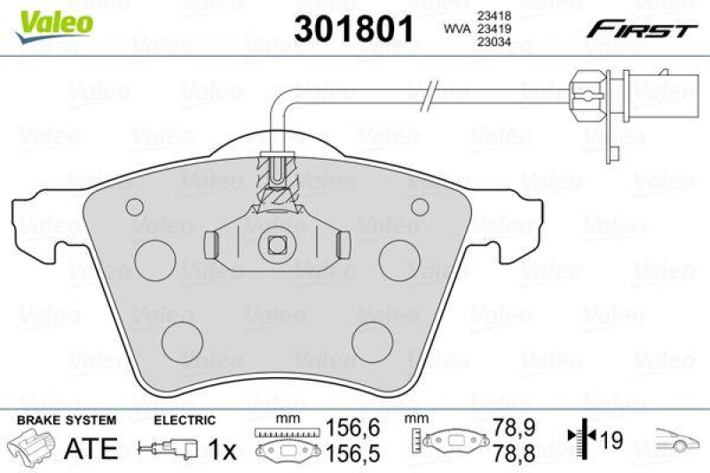 VALEO 301801 SBB-Satz FIRST