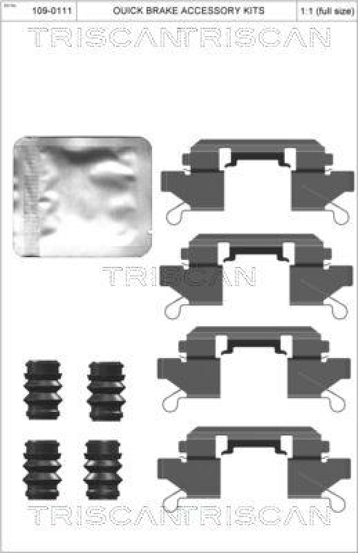 TRISCAN 8105 101679 Montagesatz, Scheibenbremsbelag für Nissan, Renault