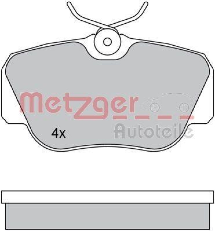 METZGER 1170266 Bremsbelagsatz, Scheibenbremse WVA 21 055