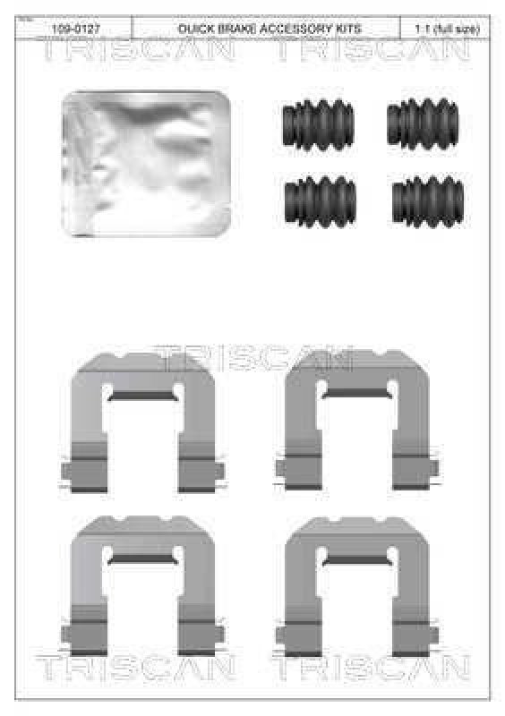 TRISCAN 8105 101680 Montagesatz, Scheibenbremsbelag für Bmw, Toyota