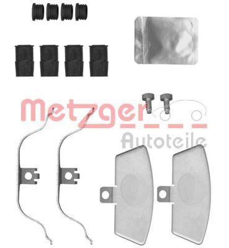 METZGER 109-1880 Zubehörsatz, Scheibenbremsbelag für AUDI VA