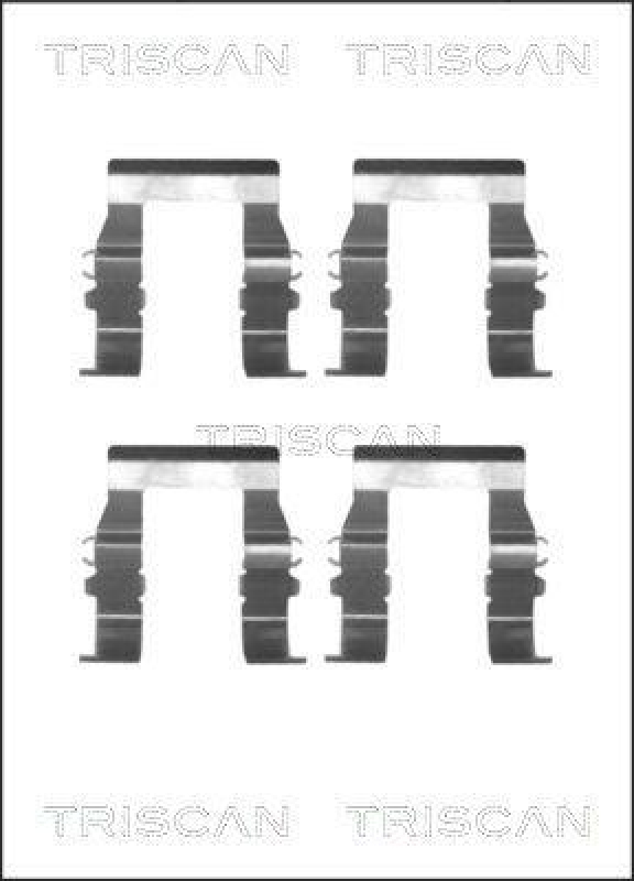 TRISCAN 8105 101600 Montagesatz, Scheibenbremsbelag für Mitsubishi, Peugeot