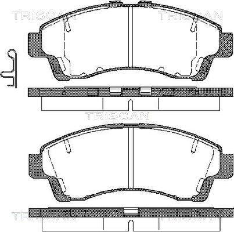 TRISCAN 8110 50015 Bremsbelag Vorne f&uuml;r Mazda B