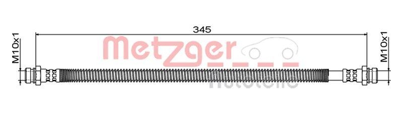 METZGER 4111881 Bremsschlauch für KIA hinten rechts INNEN