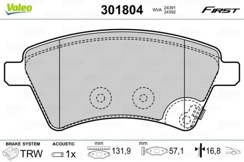 VALEO 301804 SBB-Satz FIRST