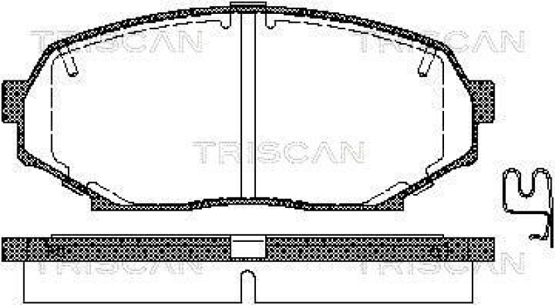 TRISCAN 8110 50016 Bremsbelag Vorne für Mazda Mx5