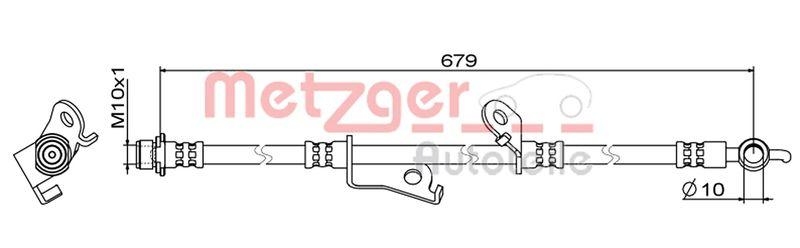 METZGER 4111887 Bremsschlauch für TOYOTA VA rechts