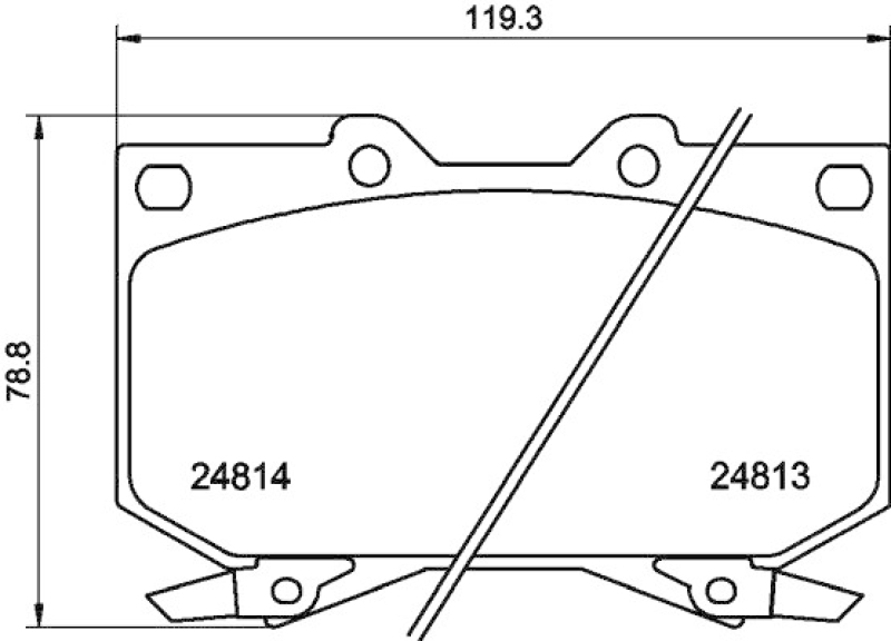 HELLA 8DB 355 014-711 Bremsbelagsatz Scheibenbremse