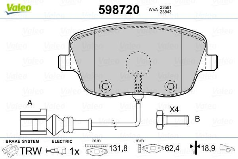 VALEO 598720 SBB-Satz PREMIUM