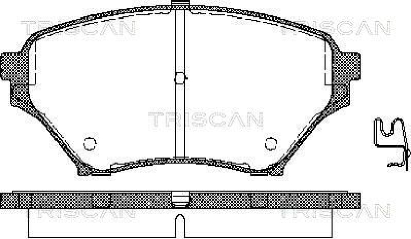 TRISCAN 8110 50019 Bremsbelag Vorne für Mazda Mx5