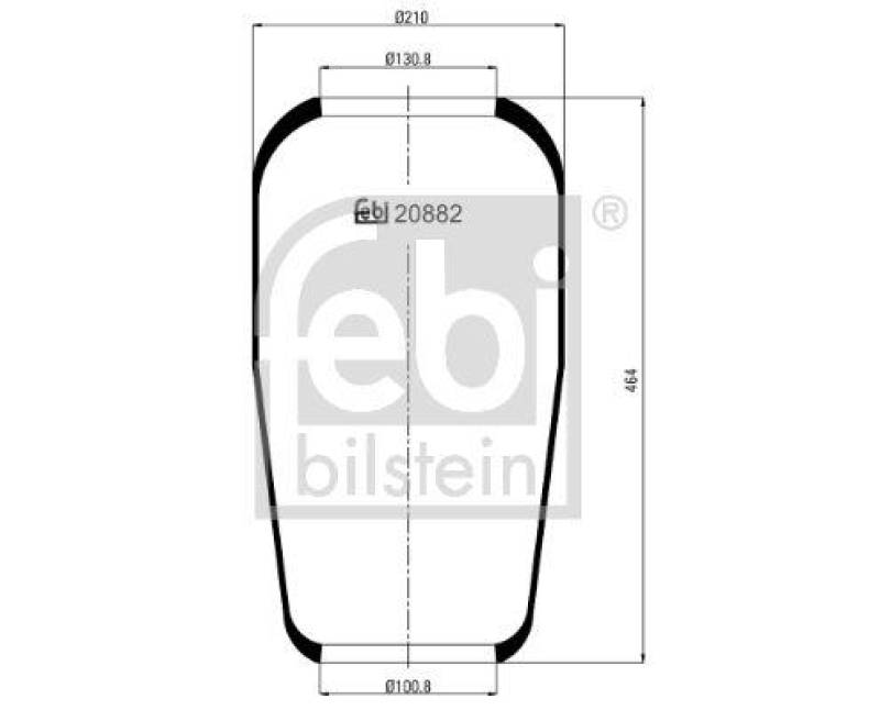 FEBI BILSTEIN 20882 Luftfederbalg ohne Kolben für M A N