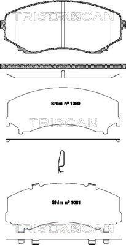 TRISCAN 8110 50022 Bremsbelag Vorne für Mazda Mpv