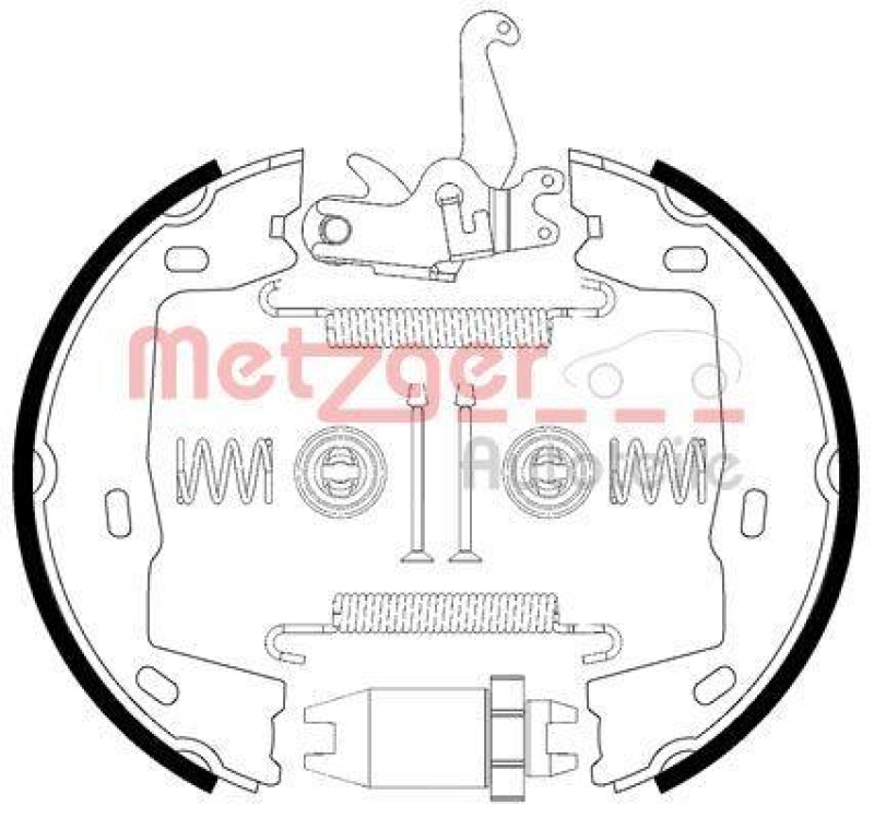 METZGER 0152021 Bremsbackensatz, Feststellbremse für OPEL HA