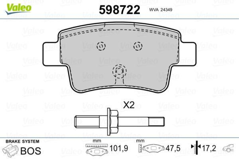 VALEO 598722 SBB-Satz PREMIUM