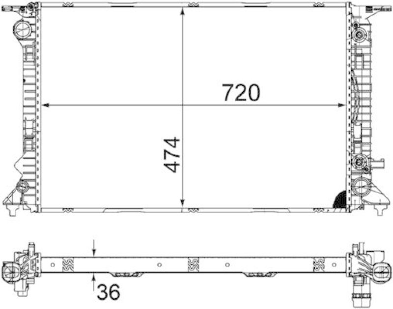 MAHLE CR 1134 000P Kühler Motorkühlung