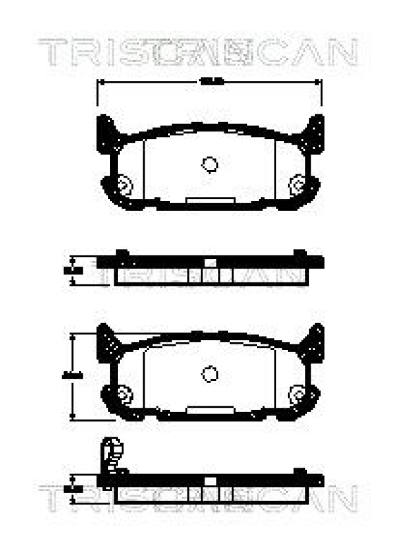 TRISCAN 8110 50024 Bremsbelag Hinten für Mazda Mx5