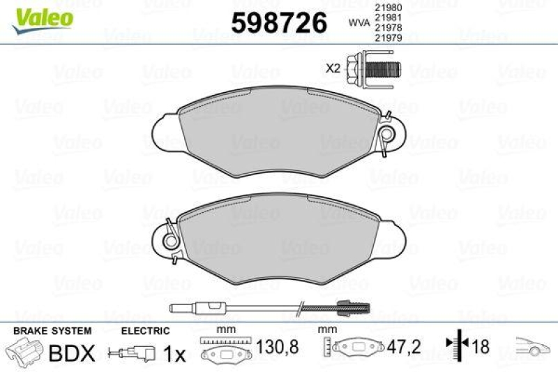 VALEO 598726 SBB-Satz PREMIUM