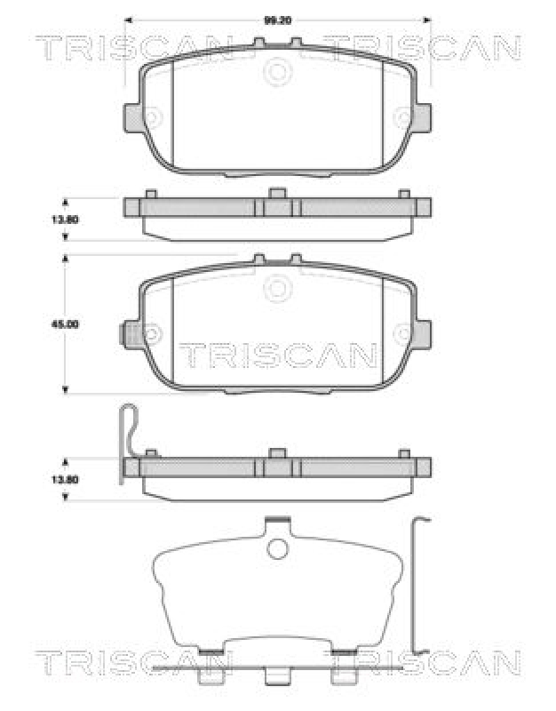 TRISCAN 8110 50026 Bremsbelag Hinten für Mazda Mx5