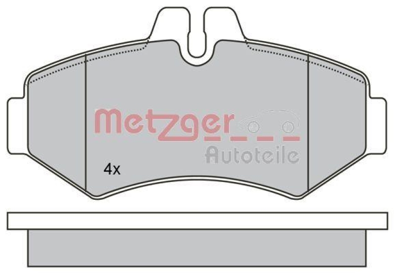 METZGER 1170274 Bremsbelagsatz, Scheibenbremse WVA 23 021