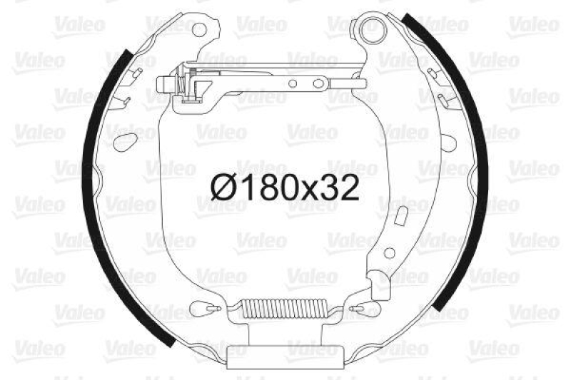 VALEO 554634 Bremsbacken-Satz-KIT