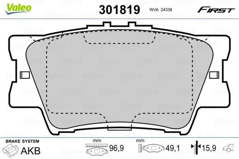 VALEO 301819 SBB-Satz FIRST