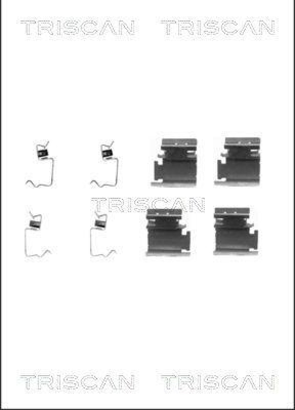 TRISCAN 8105 101608 Montagesatz, Scheibenbremsbelag für Citroen, Fiat, Ford, Honda