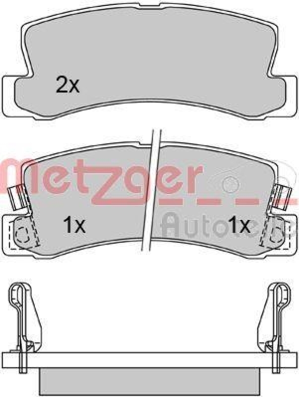 METZGER 1170277 Bremsbelagsatz, Scheibenbremse WVA 21 833