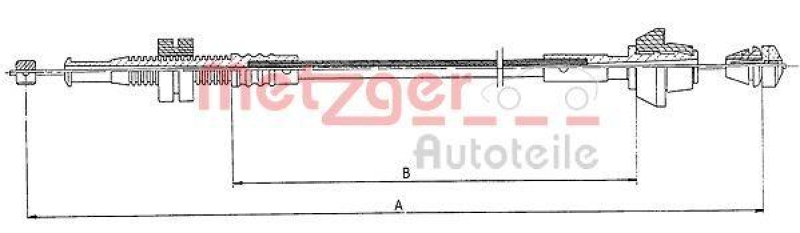 METZGER 11.0126 Gaszug für FORD