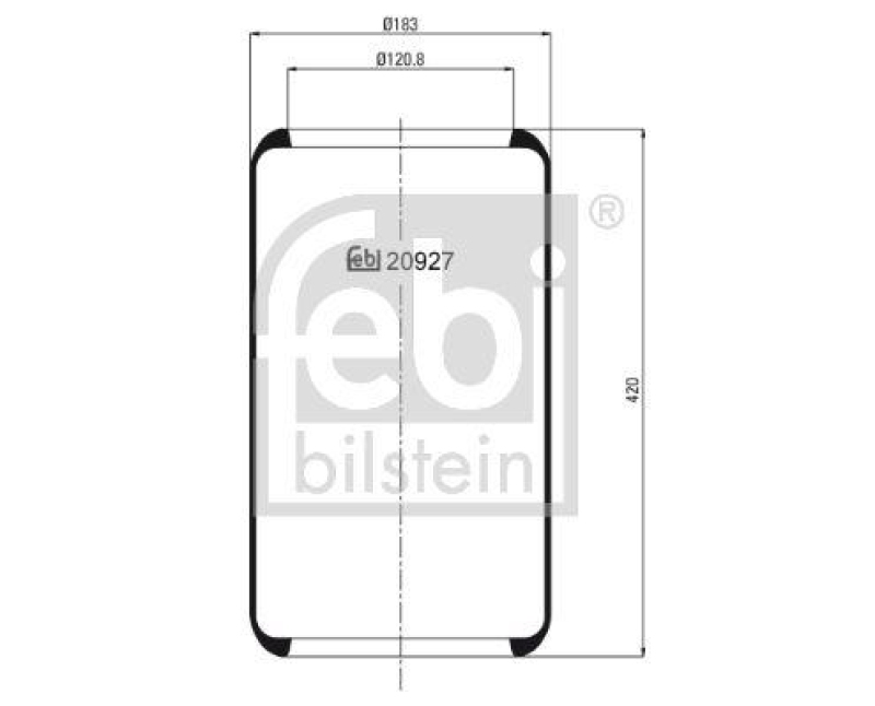 FEBI BILSTEIN 20927 Luftfederbalg ohne Kolben für Volvo