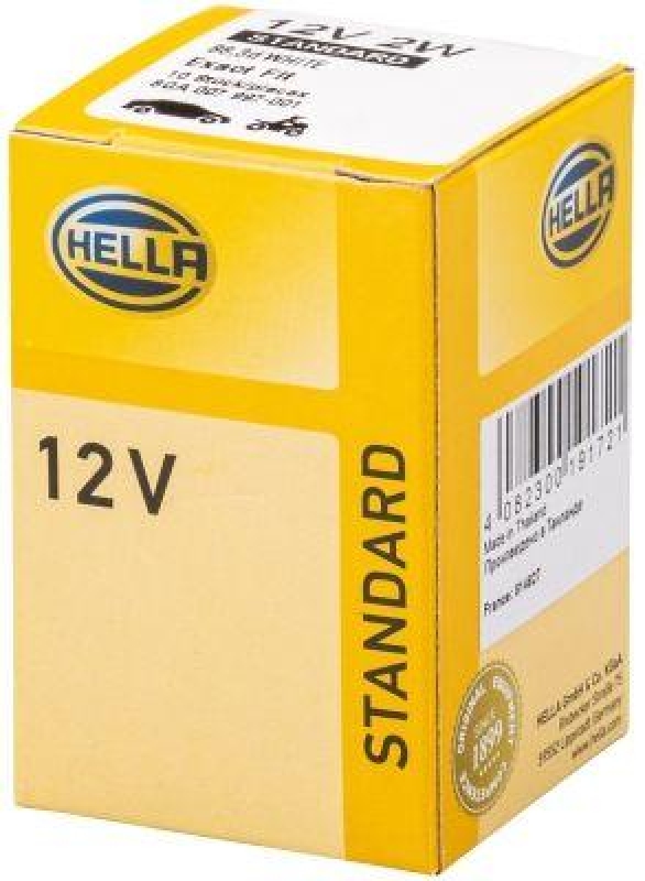 HELLA 8GA 007 997-001 Glühlampe 12V B83d Weiß