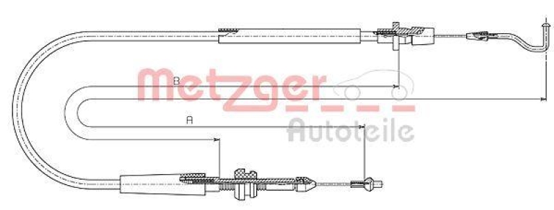 METZGER 11.0636 Gaszug f&uuml;r VW