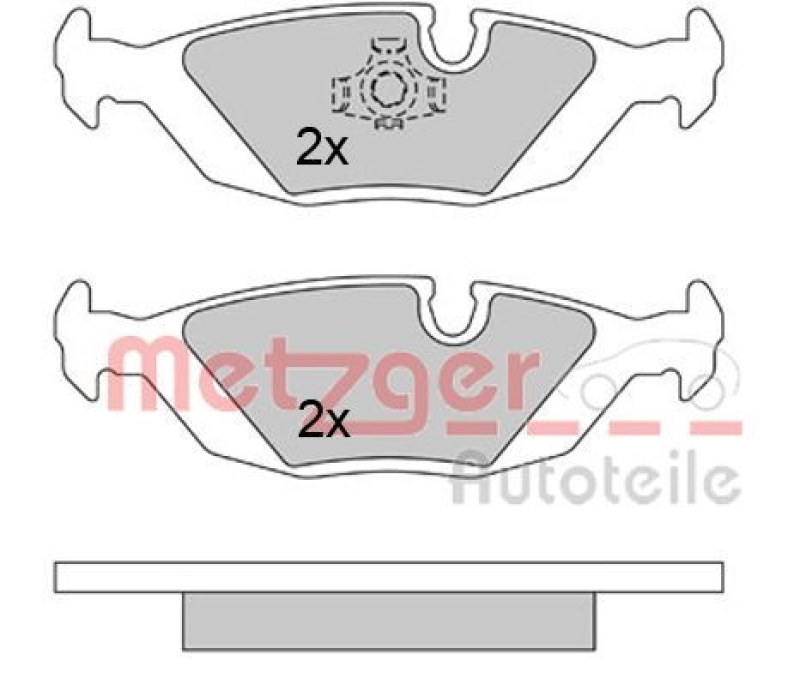 METZGER 1170284 Bremsbelagsatz, Scheibenbremse WVA 20 756