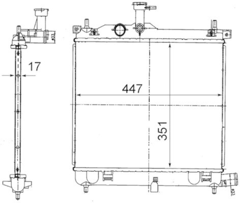 MAHLE CR 1854 000S Kühler Motorkühlung