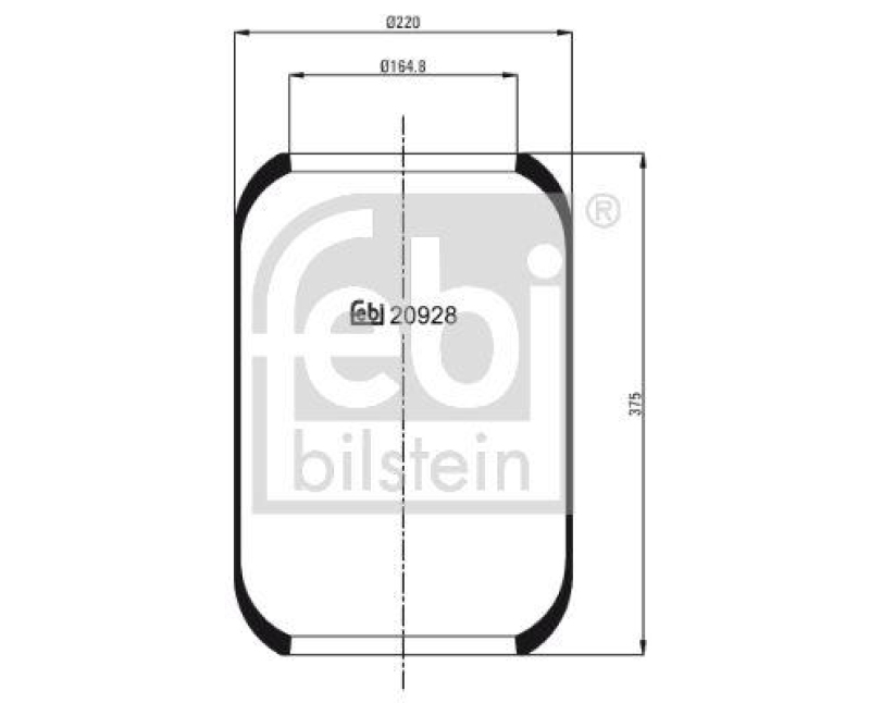 FEBI BILSTEIN 20928 Luftfederbalg ohne Kolben für Scania