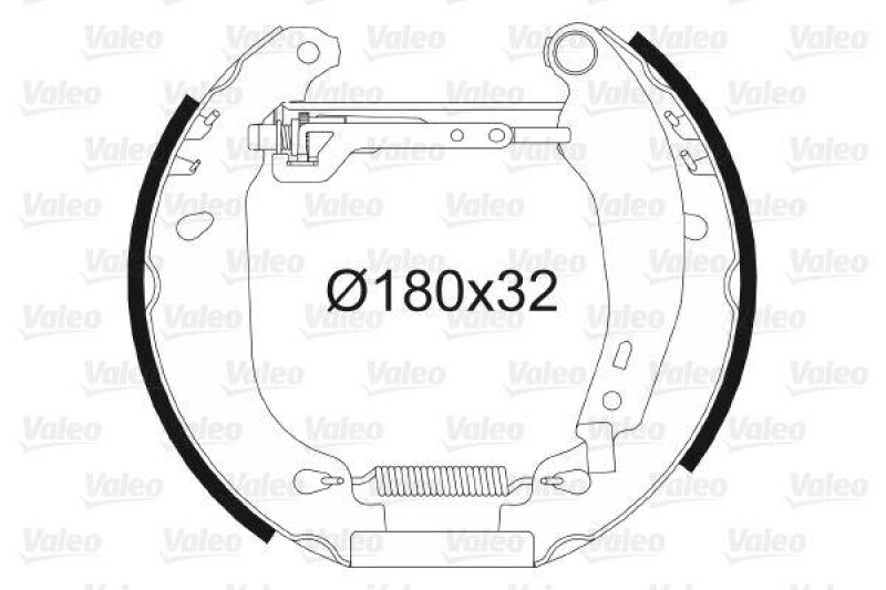 VALEO 554643 Bremsbacken-Satz-KIT