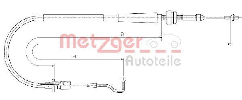 METZGER 11.0637 Gaszug für VW