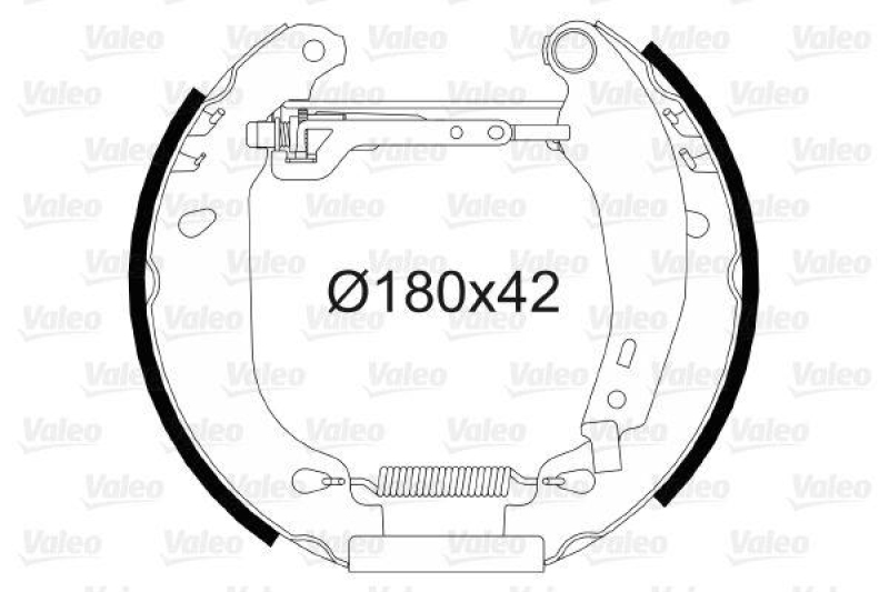 VALEO 554644 Bremsbacken-Satz-KIT