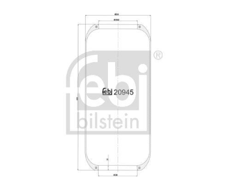 FEBI BILSTEIN 20945 Luftfederbalg ohne Kolben für Iveco