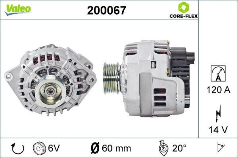 VALEO 200067 Generator - CORE-FLEX - FIAT Ducato